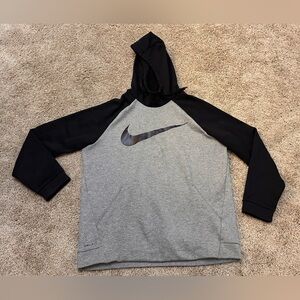 Black and gray men’s Nike hoodie